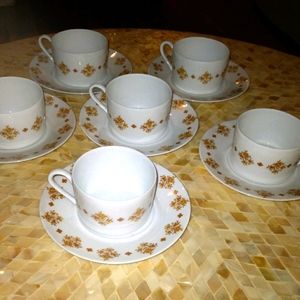 Limoges Vintage Set (5) Cups & Saucers